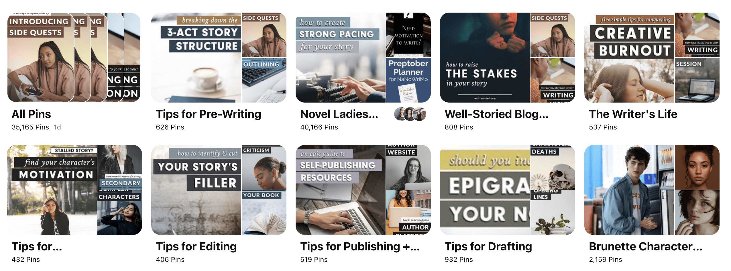 How to use Pinterest as a writer board example 2