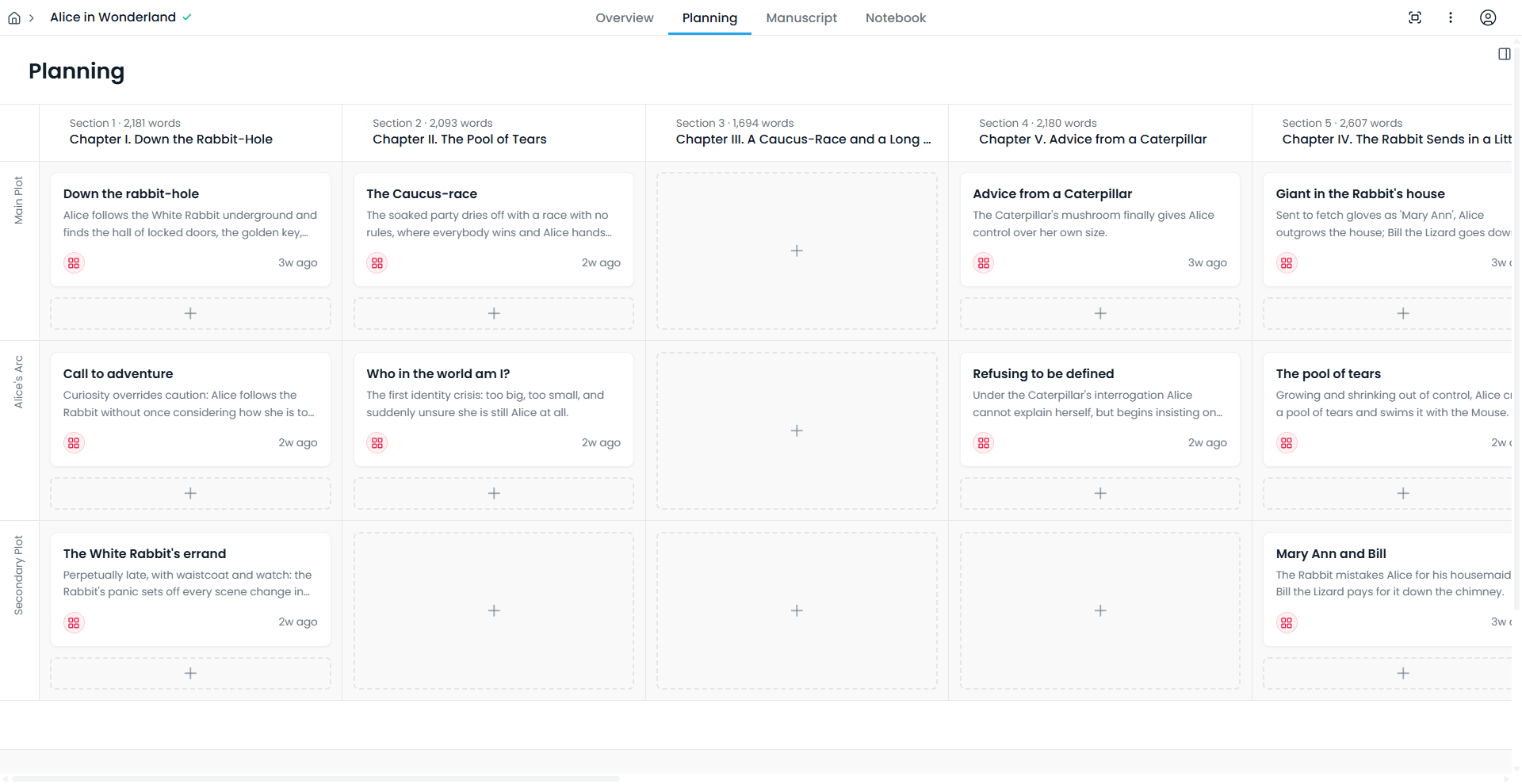 The Novlr planning tool