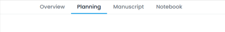 The Novlr planning tab